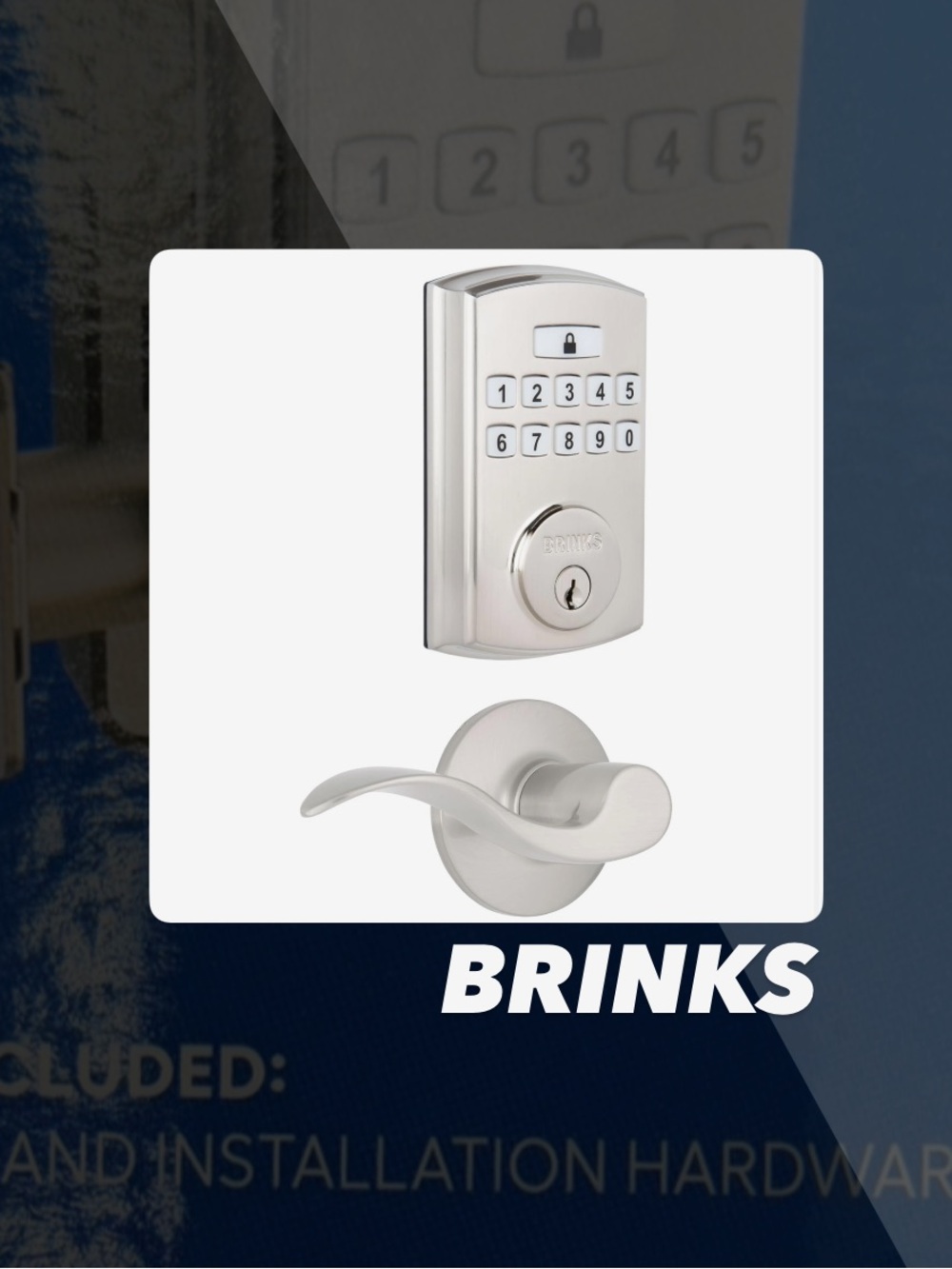 NIB Brinks Keyless Entry Deadbolt And Doorknob Set